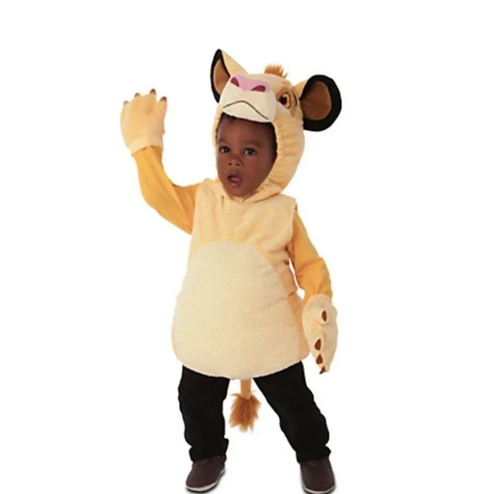 DISNEY STORE SIMBA LION KING PLUSH COSTUME BABY TODDLER SIZE 3T 3 YEARS RARE